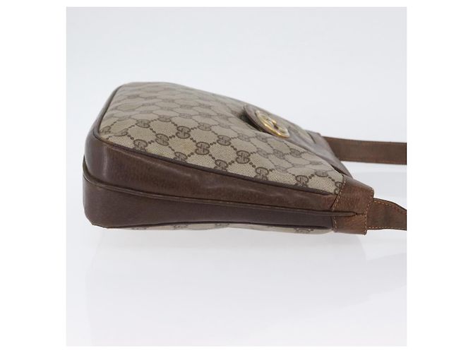 Gucci Borsa a Spalla GG Supreme PVC Beige Oro Auth ka3015 D'oro - vista 4