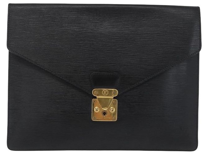 LOUIS VUITTON Epi Porta Documenti Sénatur Briefcase Nera M54452 Auth 172361 Nero - vista 13