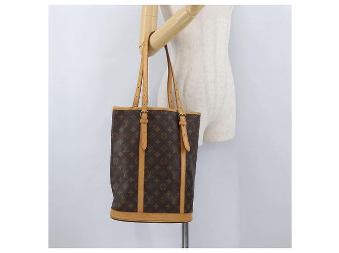 LOUIS VUITTON Borsa a Spalla Monogram Bucket GM M42236 LV Auth BA10992 Monogramma - vista 21