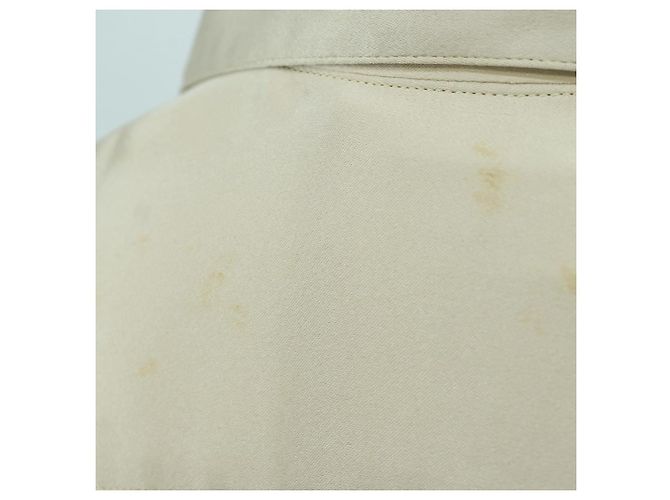 CHANEL COCO Marke Bluse Langarm-T-Shirt Seide Größe 38 Beige CC Auth ARZ187V - Ansicht 5