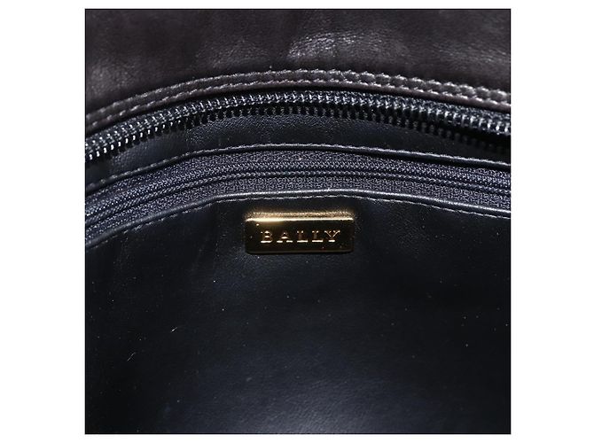 BALLY Borsa a Spalla con Catena Pelle Nera Oro Auth LNZ543 Nero D'oro - vista 11