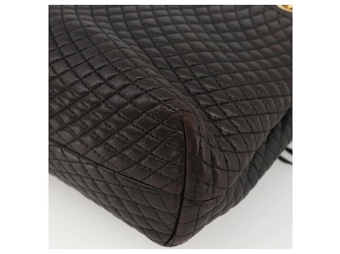 BALLY Borsa a Spalla con Catena Pelle Nera Oro Auth LNZ543 Nero D'oro - vista 15