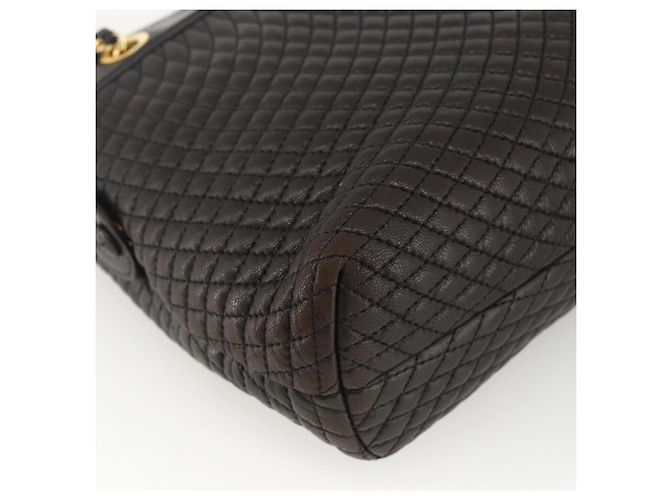BALLY Borsa a Spalla con Catena Pelle Nera Oro Auth LNZ543 Nero D'oro - vista 16