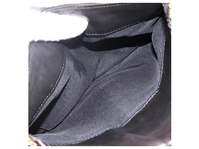 BALLY Borsa a Spalla con Catena Pelle Nera Oro Auth LNZ543 Nero D'oro - vista 22