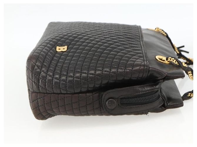 BALLY Borsa a Spalla con Catena Pelle Nera Oro Auth LNZ543 Nero D'oro - vista 4