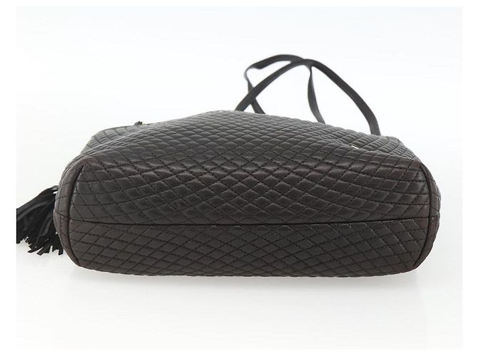 BALLY Borsa a Spalla con Catena Pelle Nera Oro Auth LNZ543 Nero D'oro - vista 5