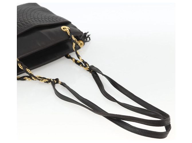 BALLY Borsa a Spalla con Catena Pelle Nera Oro Auth LNZ543 Nero D'oro - vista 7