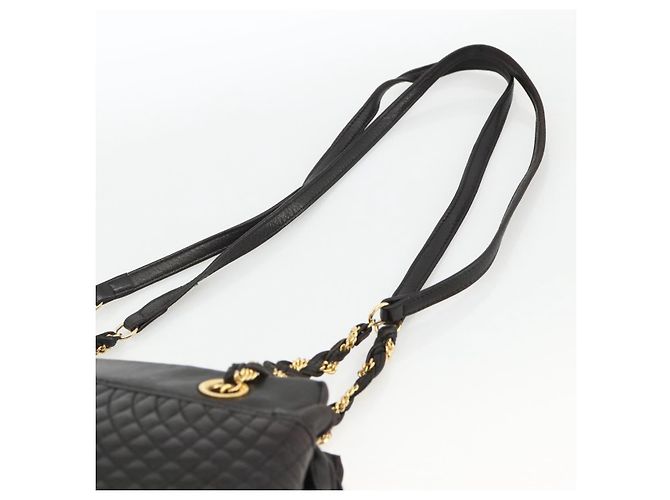 BALLY Borsa a Spalla con Catena Pelle Nera Oro Auth LNZ543 Nero D'oro - vista 8