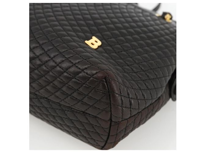 BALLY Borsa a Spalla con Catena Pelle Nera Oro Auth LNZ543 Nero D'oro - vista 9