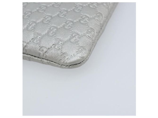 Pochette in pelle Guccissima Micro GG Canvas Gucci Argento 281982 Auth 173400V - vista 16