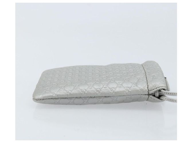 Pochette in pelle Guccissima Micro GG Canvas Gucci Argento 281982 Auth 173400V - vista 3