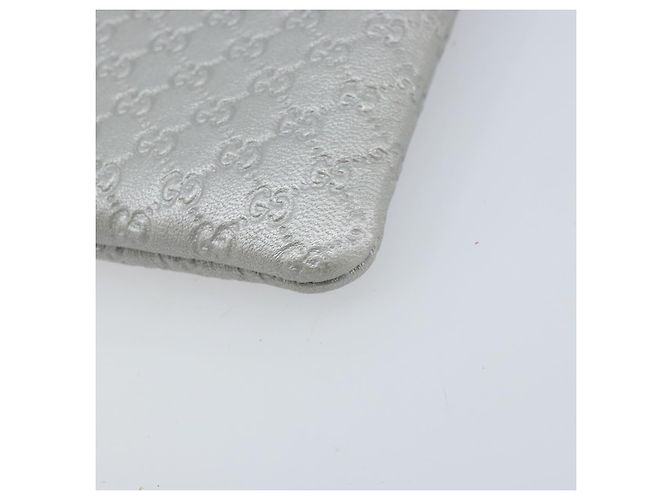 Pochette in pelle Guccissima Micro GG Canvas Gucci Argento 281982 Auth 173400V - vista 7