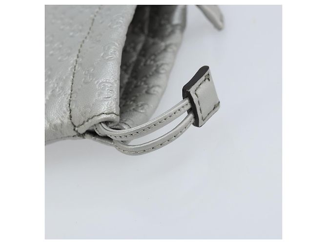 Pochette in pelle Guccissima Micro GG Canvas Gucci Argento 281982 Auth 173400V - vista 8