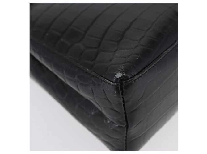 Borsa a mano in pelle Salvatore Ferragamo 2way Nera Oro Auth ka3030 Nero D'oro - vista 17