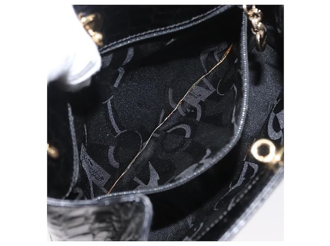 Borsa a mano in pelle Salvatore Ferragamo 2way Nera Oro Auth ka3030 Nero D'oro - vista 22