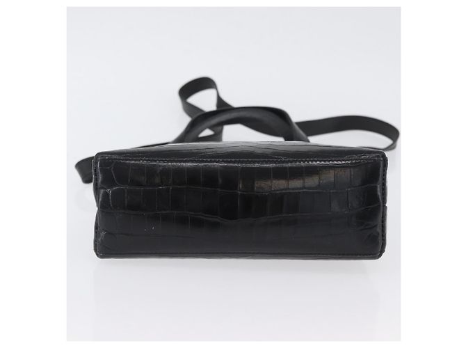 Borsa a mano in pelle Salvatore Ferragamo 2way Nera Oro Auth ka3030 Nero D'oro - vista 5