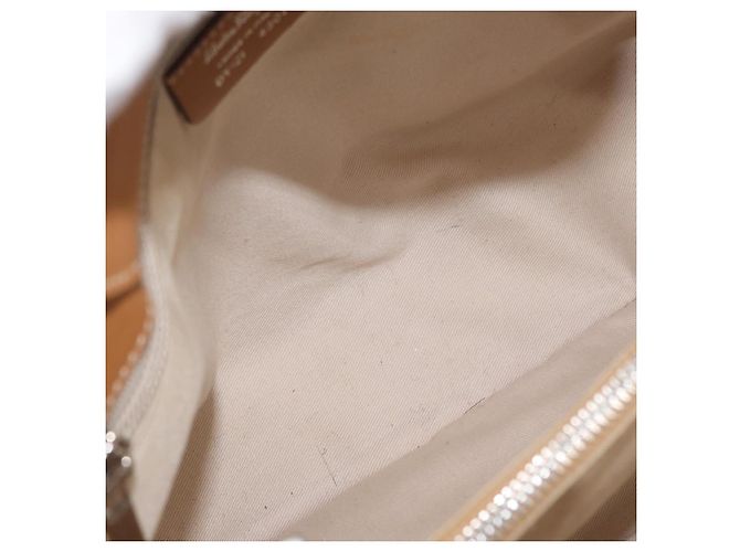 Borsa a mano Salvatore Ferragamo in pelle beige argento Auth BA11228 - vista 11