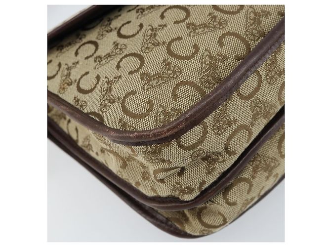 Céline Borsa a Spalla Celine C Sulky in Tela Beige Oro Auth gh1822 D'oro - vista 15