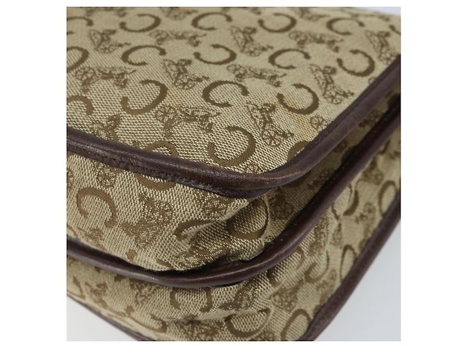 Céline Borsa a Spalla Celine C Sulky in Tela Beige Oro Auth gh1822 D'oro - vista 16