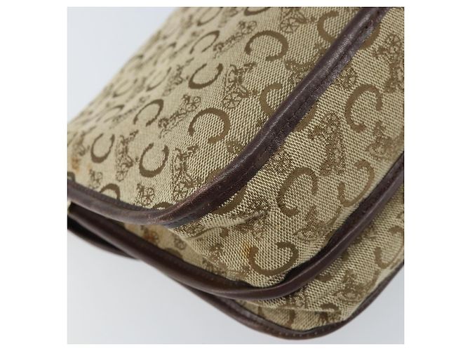 Céline Borsa a Spalla Celine C Sulky in Tela Beige Oro Auth gh1822 D'oro - vista 17