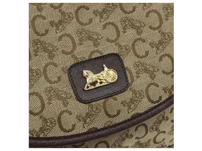 Céline Borsa a Spalla Celine C Sulky in Tela Beige Oro Auth gh1822 D'oro - vista 18