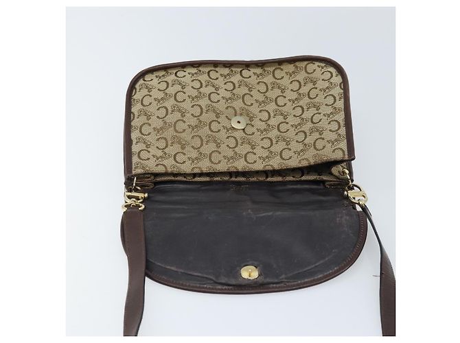 Céline Borsa a Spalla Celine C Sulky in Tela Beige Oro Auth gh1822 D'oro - vista 19