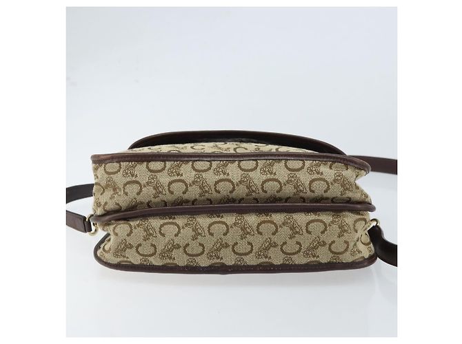 Céline Borsa a Spalla Celine C Sulky in Tela Beige Oro Auth gh1822 D'oro - vista 5
