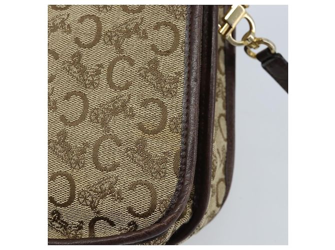 Céline Borsa a Spalla Celine C Sulky in Tela Beige Oro Auth gh1822 D'oro - vista 9