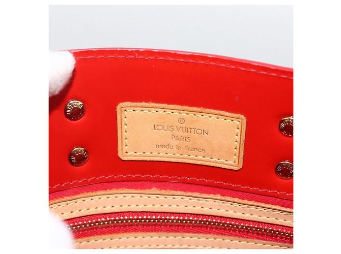 LOUIS VUITTON Monogram Vernis Reade PM Borsa a Mano Rossa M91088 LV Auth BA11260 Rosso - vista 10