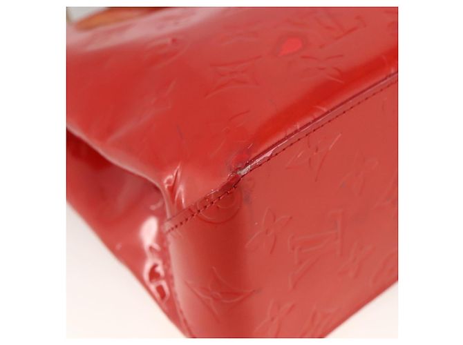 LOUIS VUITTON Monogram Vernis Reade PM Borsa a Mano Rossa M91088 LV Auth BA11260 Rosso - vista 14