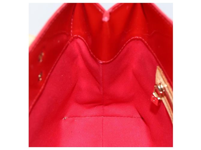 LOUIS VUITTON Monogram Vernis Reade PM Borsa a Mano Rossa M91088 LV Auth BA11260 Rosso - vista 18