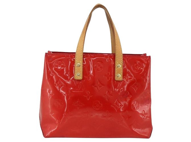 LOUIS VUITTON Monogram Vernis Reade PM Borsa a Mano Rossa M91088 LV Auth BA11260 Rosso - vista 2