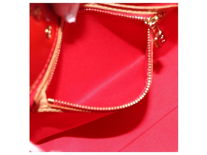 LOUIS VUITTON Monogram Vernis Reade PM Borsa a Mano Rossa M91088 LV Auth BA11260 Rosso - vista 20