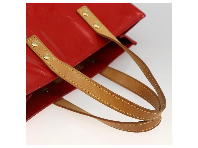 LOUIS VUITTON Monogram Vernis Reade PM Borsa a Mano Rossa M91088 LV Auth BA11260 Rosso - vista 7