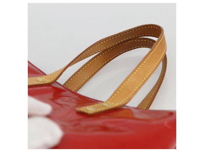 LOUIS VUITTON Monogram Vernis Reade PM Borsa a Mano Rossa M91088 LV Auth BA11260 Rosso - vista 8