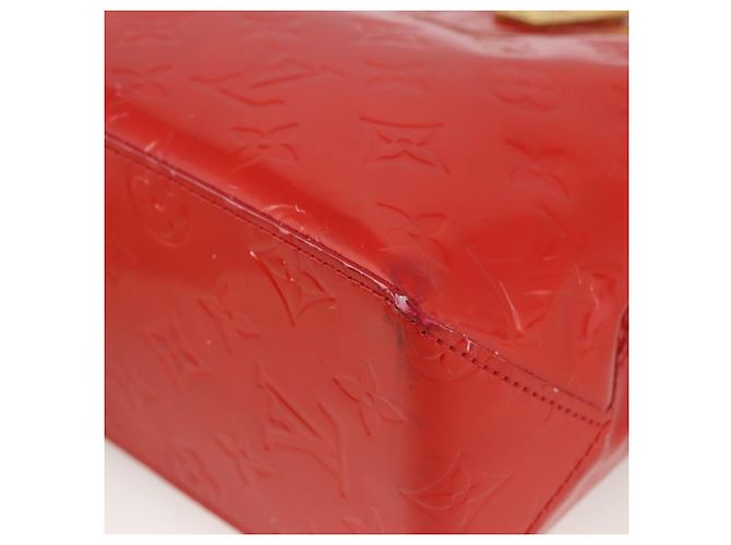 LOUIS VUITTON Monogram Vernis Reade PM Borsa a Mano Rossa M91088 LV Auth BA11260 Rosso - vista 9