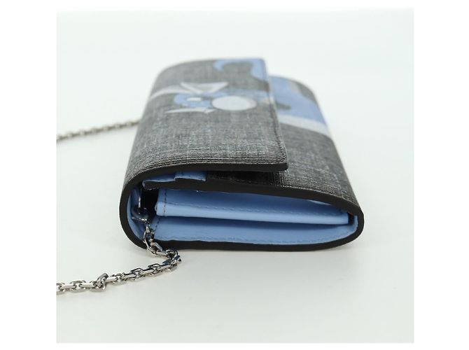 FENDI x FRGMT x POKMON Mini Ryu Schultergeldbörse aus Zucca-Canvas Auth 167075SM Braun Schwarz - Ansicht 3