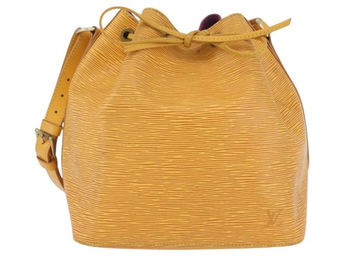 Noe LOUIS VUITTON Borsa a Spalla Petit Noé Epi Gialla M44109 LV Auth ka2883 Giallo - vista 13