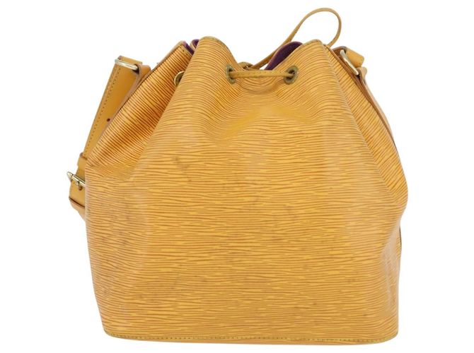 Noe LOUIS VUITTON Borsa a Spalla Petit Noé Epi Gialla M44109 LV Auth ka2883 Giallo - vista 2