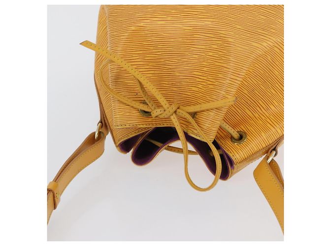 Noe LOUIS VUITTON Borsa a Spalla Petit Noé Epi Gialla M44109 LV Auth ka2883 Giallo - vista 6