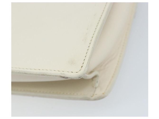 Borsa a spalla in pelle bianca e argento SAINT LAURENT Auth bs33774 Bianco - vista 15