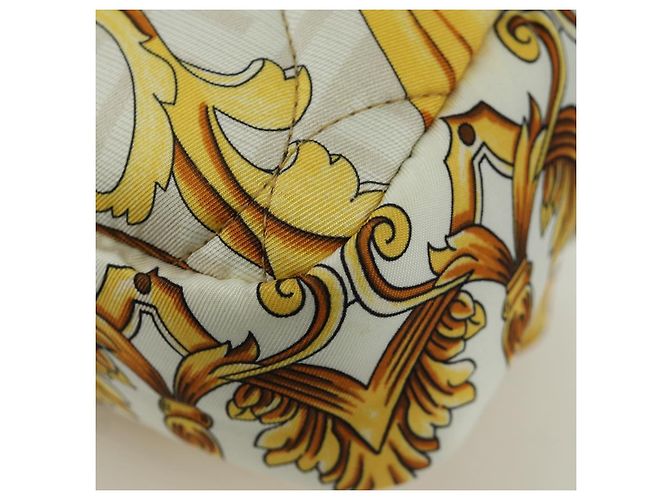 Borsa Mamma Baguette in tela Zucca FENDI Fenderche VERSACE bianca Auth 173367SAM - vista 19