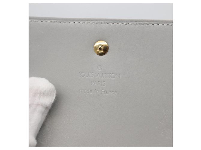 Portafoglio Walker Monogram Vernis LOUIS VUITTON Grigio M91031 LV Auth fm5209 - vista 18