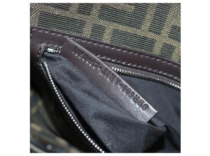 FENDI Zucca Tela Libellula FRGMT POKMON Mamma Baguette Nero Auth 167082SM Marrone - vista 11