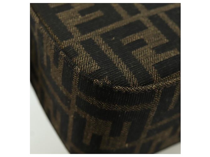 FENDI Zucca Tela Libellula FRGMT POKMON Mamma Baguette Nero Auth 167082SM Marrone - vista 18