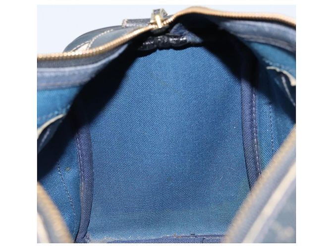 Borsa a mano GUCCI GG Supreme Sherry Line PVC Blu Navy Oro Rosso Auth 173870 D'oro - vista 18