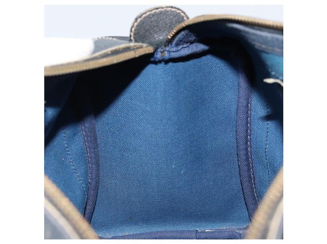 Borsa a mano GUCCI GG Supreme Sherry Line PVC Blu Navy Oro Rosso Auth 173870 D'oro - vista 19