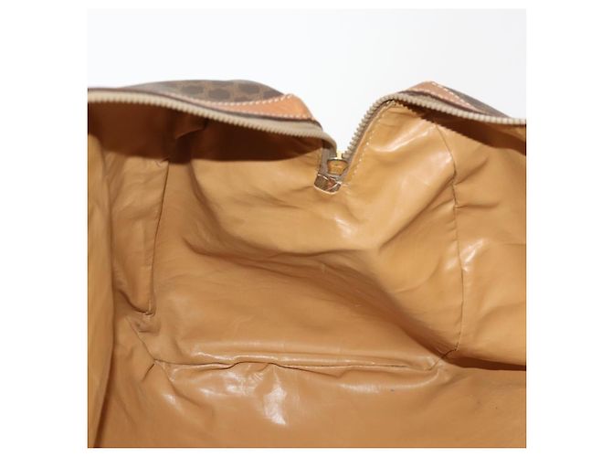 Céline Borsa Boston in tela Macadam CELINE in pelle PVC marrone e oro Auth ti3659 D'oro - vista 20