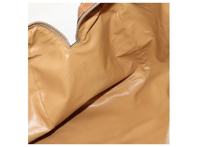 Céline Borsa Boston in tela Macadam CELINE in pelle PVC marrone e oro Auth ti3659 D'oro - vista 21