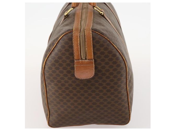 Céline Borsa Boston in tela Macadam CELINE in pelle PVC marrone e oro Auth ti3659 D'oro - vista 3